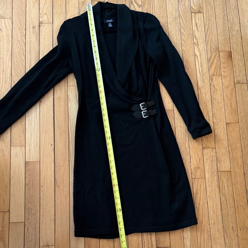 Chaps 🖤 Elegant Black knit Sleeve Dress